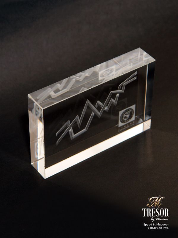 Tresor Corporate Art Αναμνηστικό βραβείο δώρο από κρύσταλλο με χάραξη laser 3D