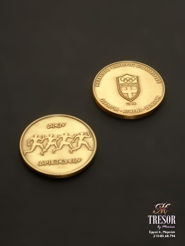 Tresor Corporate Art αναμνηστικό βραβείο δώρο από μέταλλο μετάλλιο βελούδινη κασετίνα